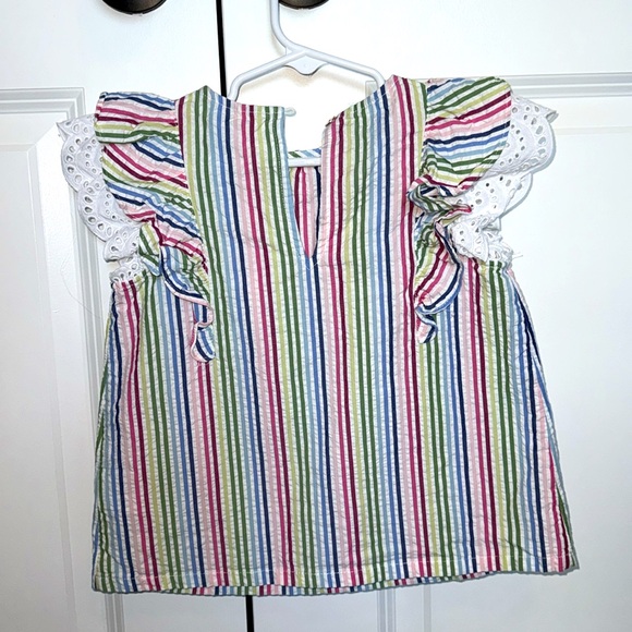 Flutter Eyelet Sleeve Top - Picture 2 of 3